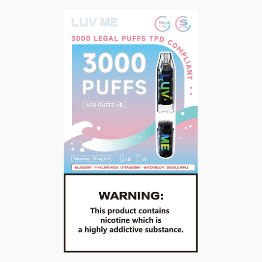 Luv Me 3000 Puffs 20MG | 5 In 1 | Mesh Coil