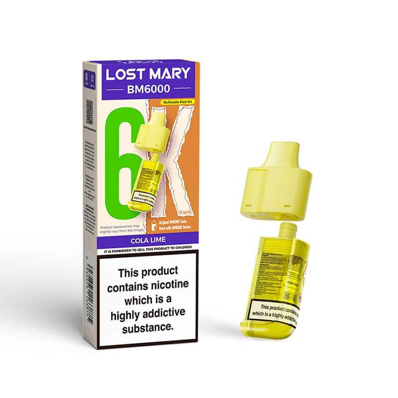 Cola Lime - Lost Mary BM6000 Refill Pods VapehouseUK Cola Lime - Lost Mary BM6000 Refill Pods VapehouseUK