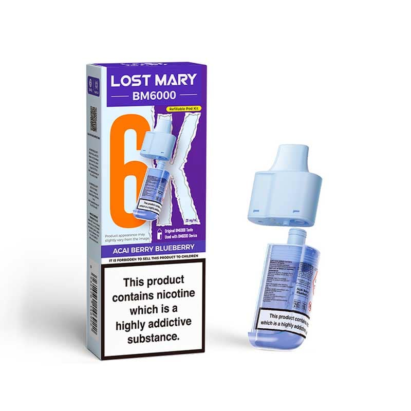 Acai Berry Blueberry - Lost Mary BM6000 Refill Pods VapehouseUK Acai Berry Blueberry - Lost Mary BM6000 Refill Pods VapehouseUK