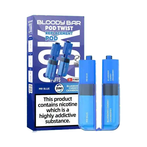 Mr Blue / Blueberry Cherry Cranberry – Bloody Bar Ultra Twist 20K Refill Pods