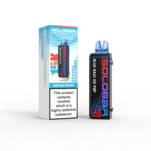 Blue Razz Ice Pop – Solobar 15K Replacement Pods