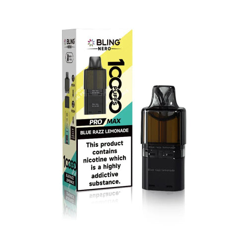Blue Razz Lemonade - Crystal Bling Nero 10K Refill Pods