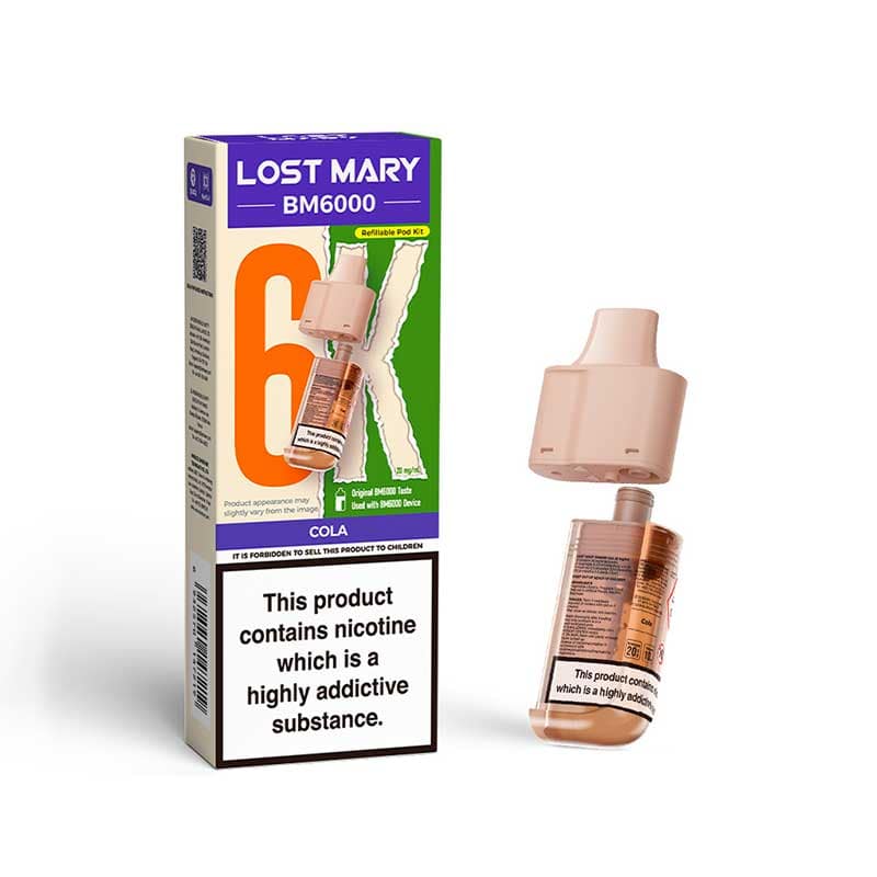 Cola - Lost Mary BM6000 Refill Pods VapehouseUK Cola - Lost Mary BM6000 Refill Pods VapehouseUK