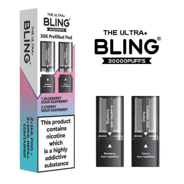 Blueberry Sour Raspberry / Cherry Sour Raspberry - Bling Ultra+ 30K Refill Pods