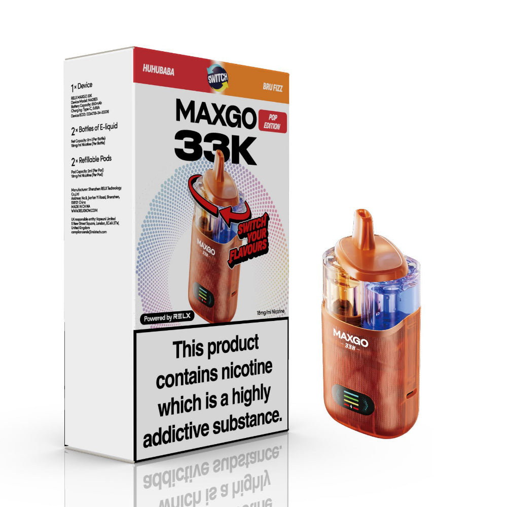 Relx Maxgo Combo 33k Prefilled Pod Kit | Only 8.99! VapehouseUK Relx Maxgo Combo 33k Prefilled Pod Kit | Only 8.99! VapehouseUK