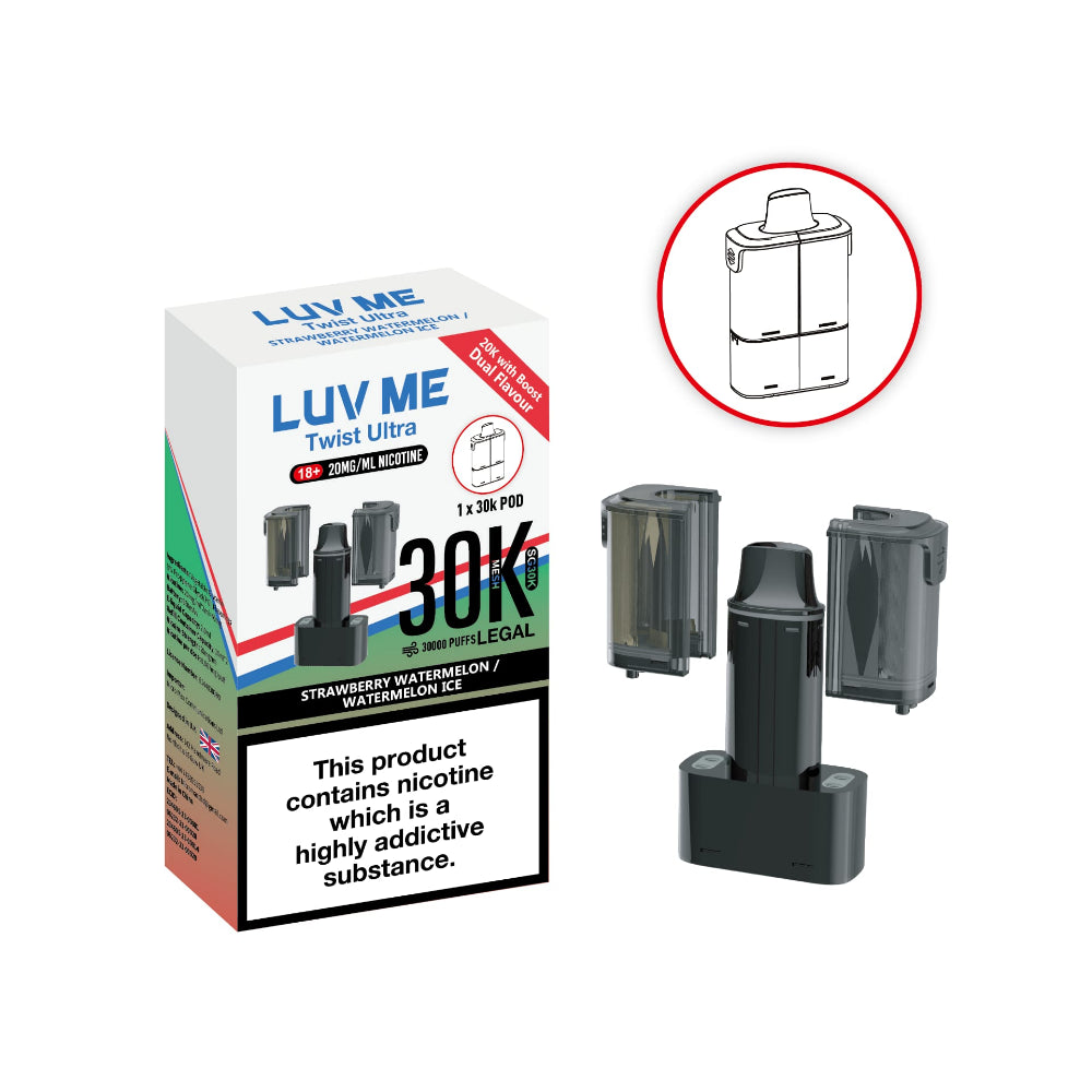 Strawberry Watermelon / Watermelon Ice - Luv Me 30K Refill Pods