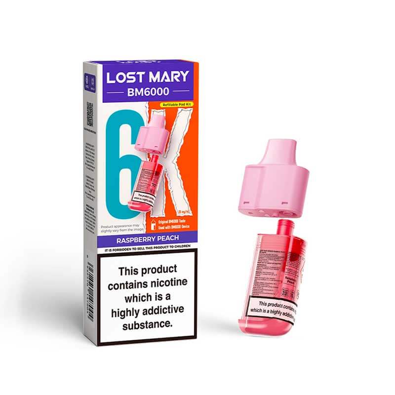 Raspberry Peach - Lost Mary BM6000 Prefilled Pods