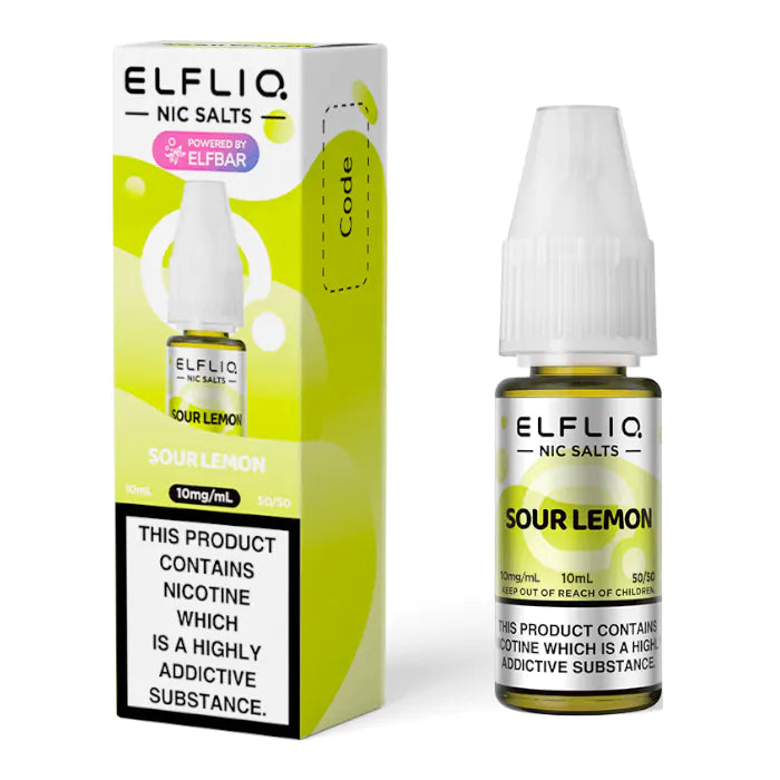 *New* Sour Lemon - Elfliq Nic Salts Elf Bar 10ml