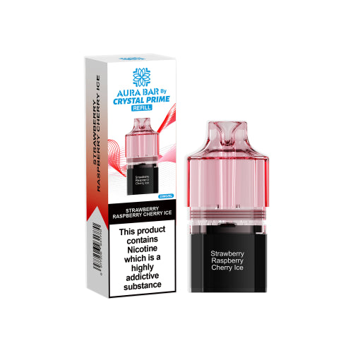 Strawberry Raspberry Cherry Ice - Crystal Prime Aura 10k Replacement Pods