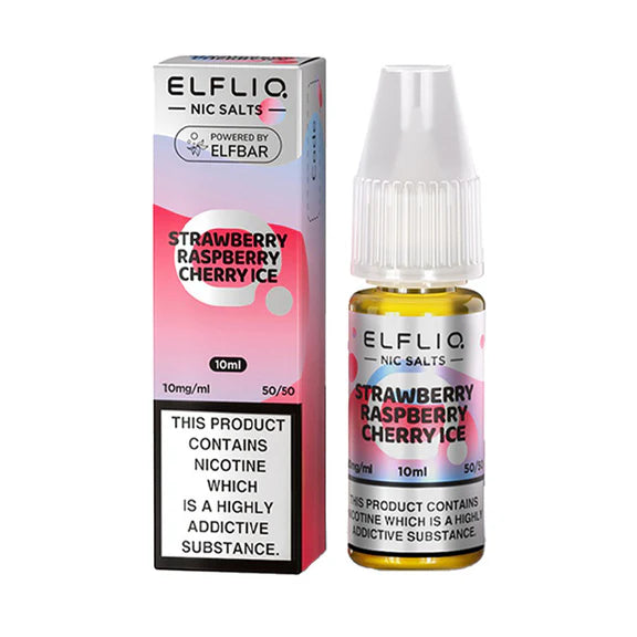 Strawberry Raspberry Cherry Ice - Elfliq Nic Salts Elf Bar 10ml