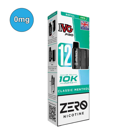 Classic Menthol – 0mg IVG Pro 12 10K Refiil Pods