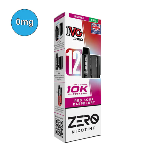 Red Sour Raspberry – 0mg IVG Pro 12 10K Refill Pods