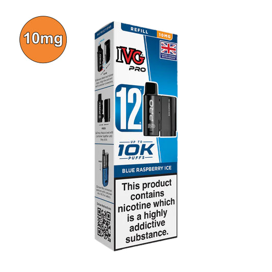 Blue Raspberry Ice – 10mg IVG Pro 12 10K Refill Pods