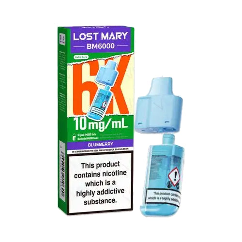 Blueberry – 10mg Lost Mary BM6000 Refill Pods