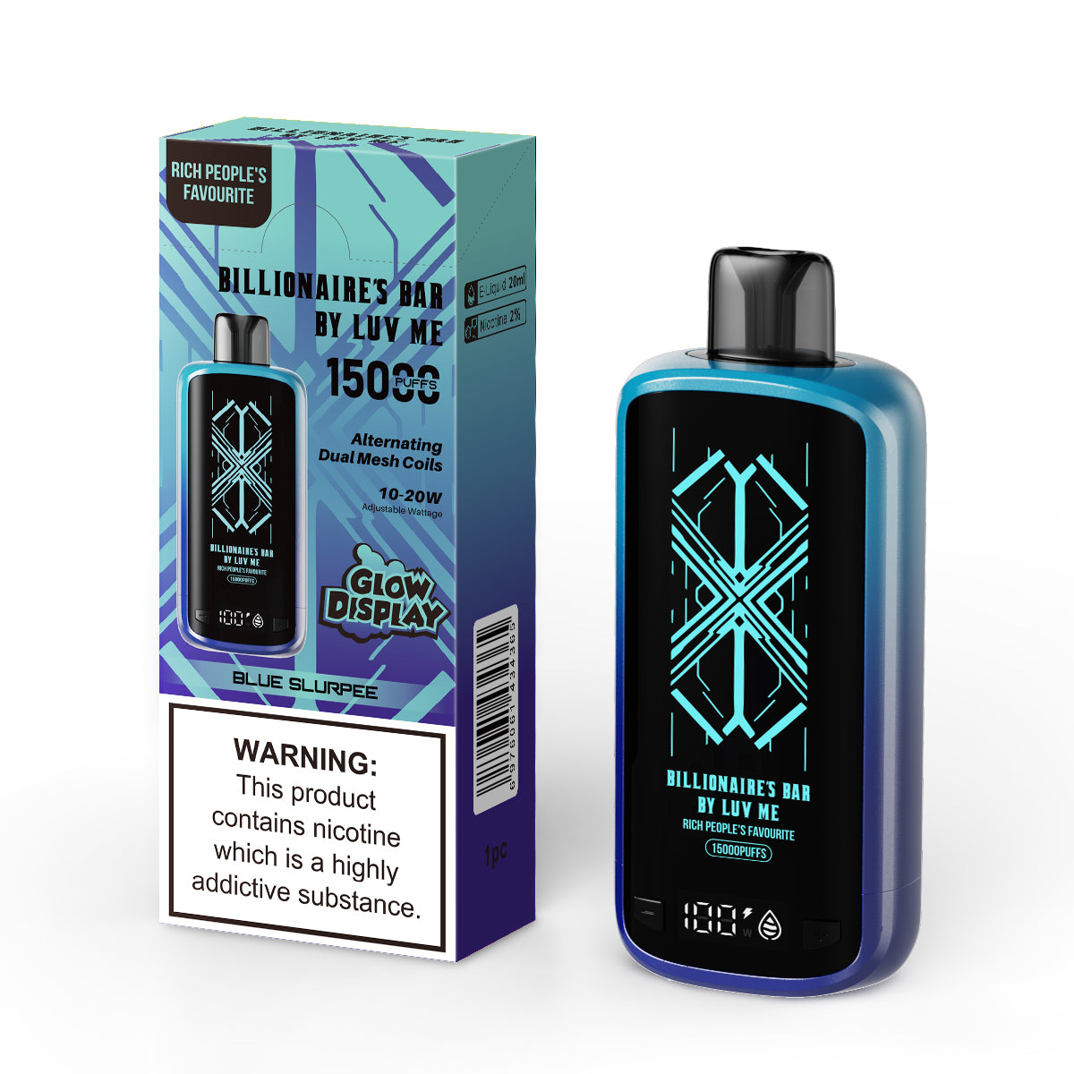 Billionaires Bar By Luv Me Vape 15000 Puffs | Smart Display