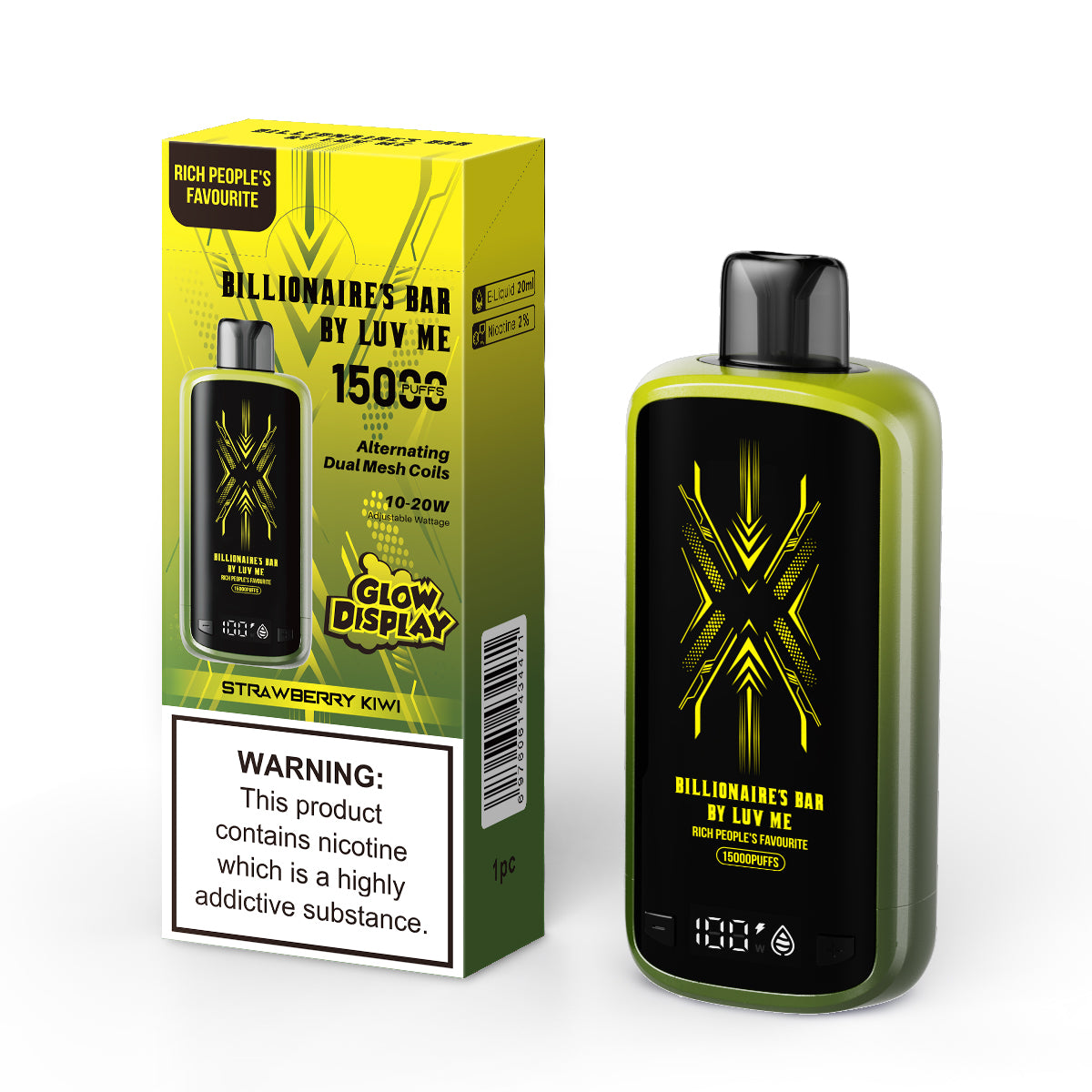 Billionaires Bar By Luv Me Vape 15000 Puffs | Smart Display
