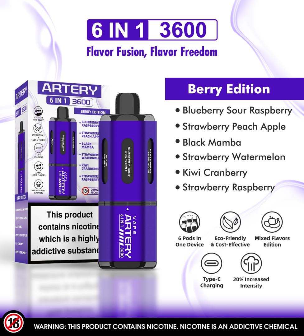 Artery 6 In 1 Pod Kit 3600 Puffs