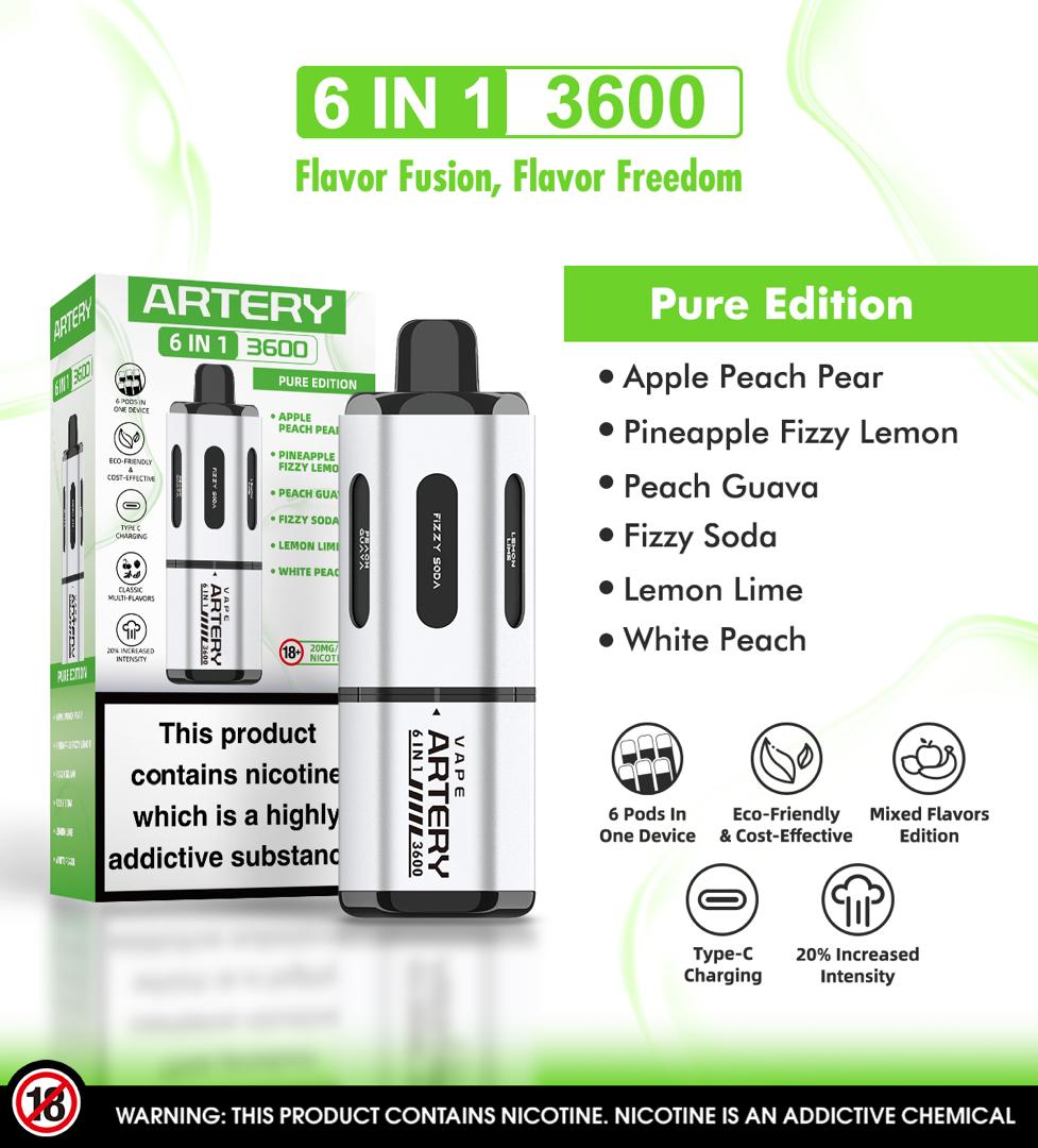 Artery 6 In 1 Pod Kit 3600 Puffs