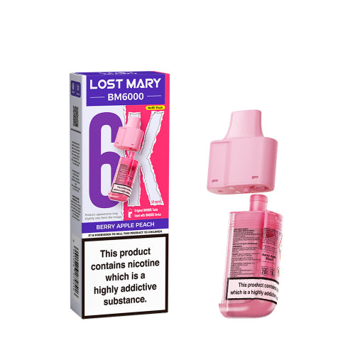 Berry Apple Peach – Lost Mary BM6000 Refill Pods *New*