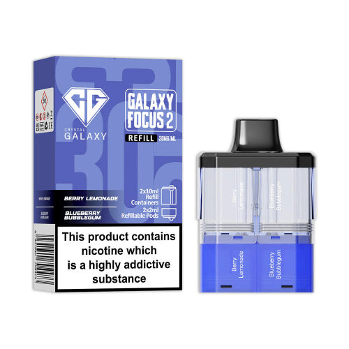 Berry Lemonade / Blueberry Bubblegum Crystal Galaxy Focus 2 30K Refill Pods