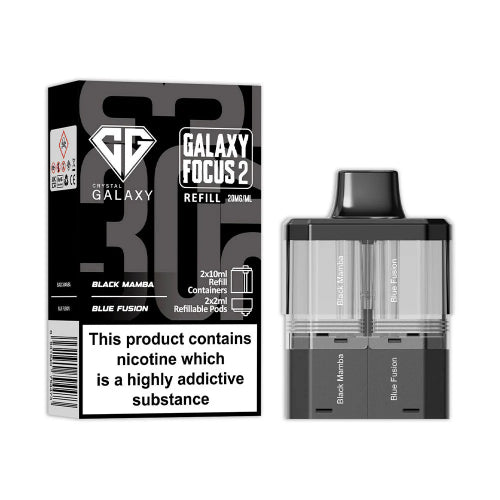Black Mamba / Blue Fusion Crystal Galaxy Focus 2 30K Refill Pods
