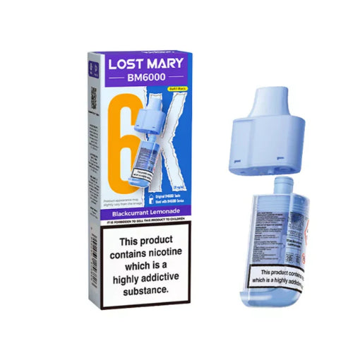 Blackcurrant Lemonade – Lost Mary BM6000 Refill Pods *New*