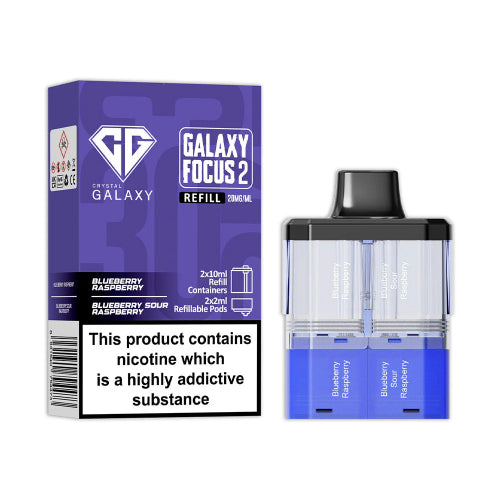 Blueberry Raspberry / Blueberry Sour Raspberry Crystal Galaxy Focus 2 30K Refill Pods