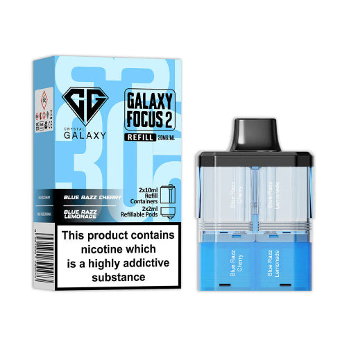 Blue Razz Cherry / Blue Razz Lemonade Crystal Galaxy Focus 2 30K Refill Pods