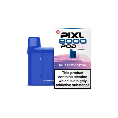 Blue Razz Cotton - Pixl 8000 Replacement Pods *New*