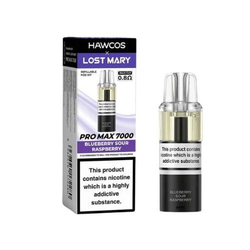 Blueberry Sour Raspberry – Lost Mary x Hawcos Pro Max 7000 Refill Pods