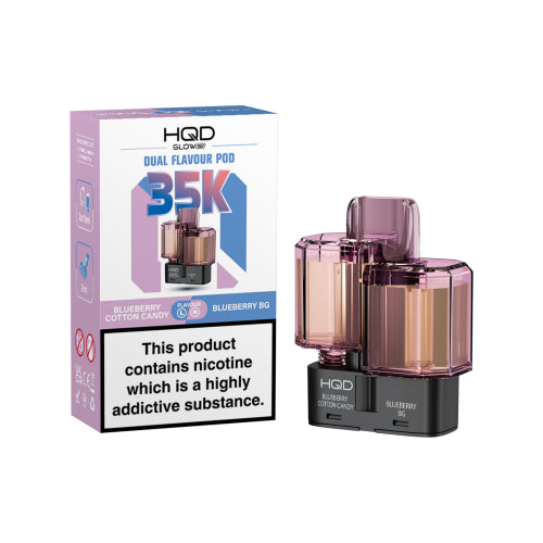 Blueberry Cotton Candy / Blueberry BG - HQD Glow Air 35K Refill Pods *New*