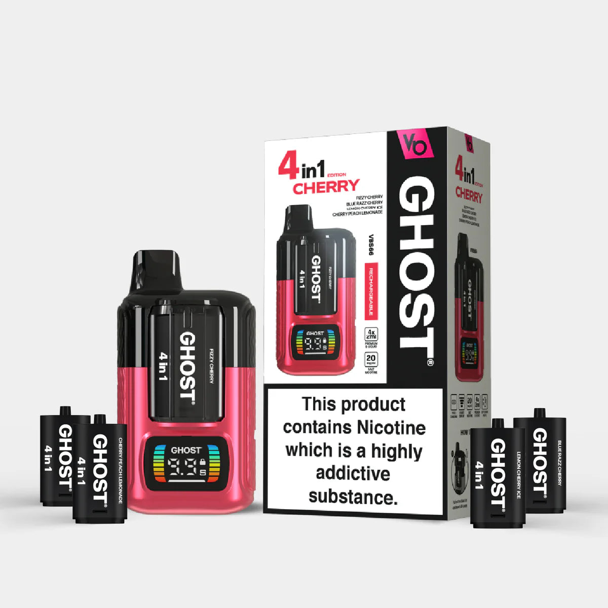 Vapes Bars Ghost 4 In 1 2400 Prefilled Pod Kit