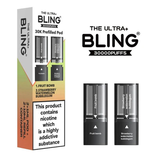 Fruit Bomb / Strawberry Watermelon Bubblegum - Bling Ultra+ 30K Refill Pods