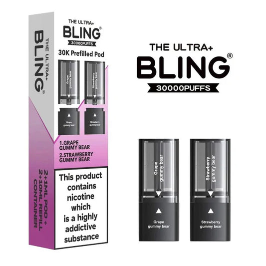 Grape Gummy Bear / Strawberry Gummy Bear - Bling Ultra+ 30K Refill Pods