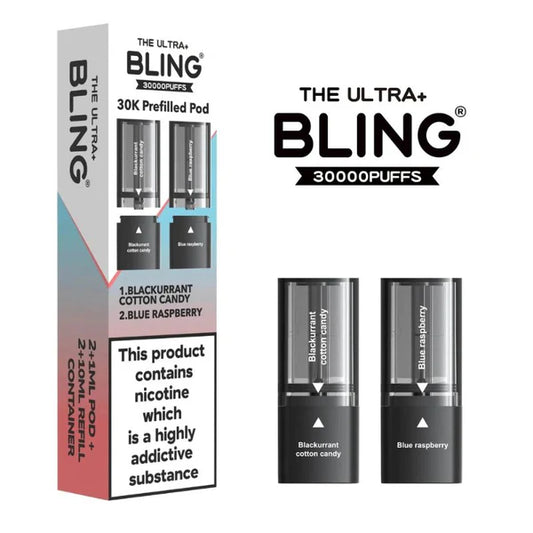 Blackcurrant Cotton Candy / Blue Raspberry - Bling Ultra+ 30K Refill Pods