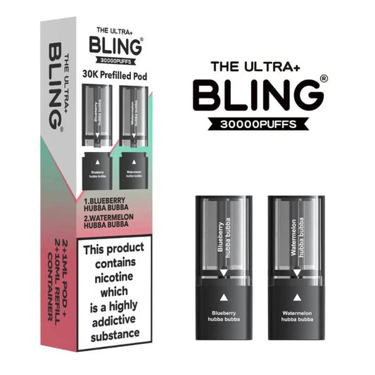 Blueberry Hubba Bubba / Watermelon Hubba Bubba - Bling Ultra+ 30K Refill Pods
