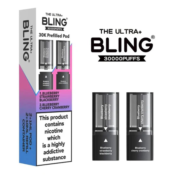 Blueberry Strawberry Blackberry / Blueberry Cherry Cranberry - Bling Ultra+ 30K Refill Pods