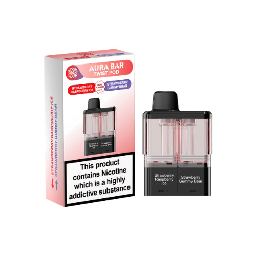 Strawberry Raspberry Ice / Strawberry Gummy Bear - Crystal Prime Twist 40K Replacement Pods