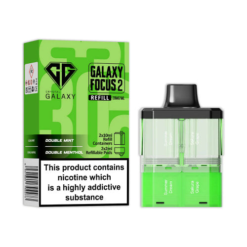Double Menthol / Double Mint Crystal Galaxy Focus 2 30K Refill Pods
