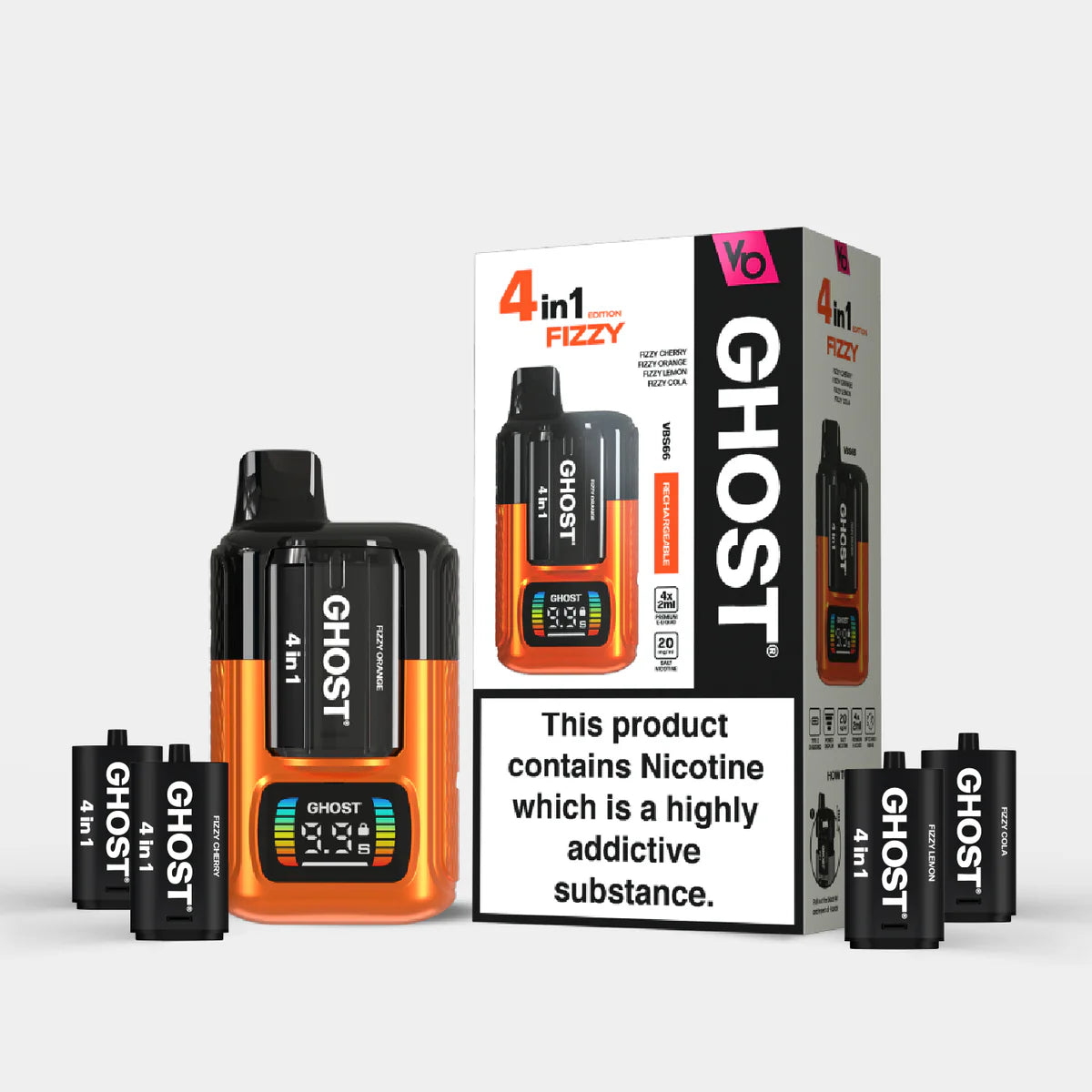 Vapes Bars Ghost 4 In 1 2400 Prefilled Pod Kit