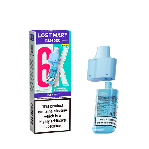 Fresh Mint – Lost Mary BM6000 Refill Pods *New*
