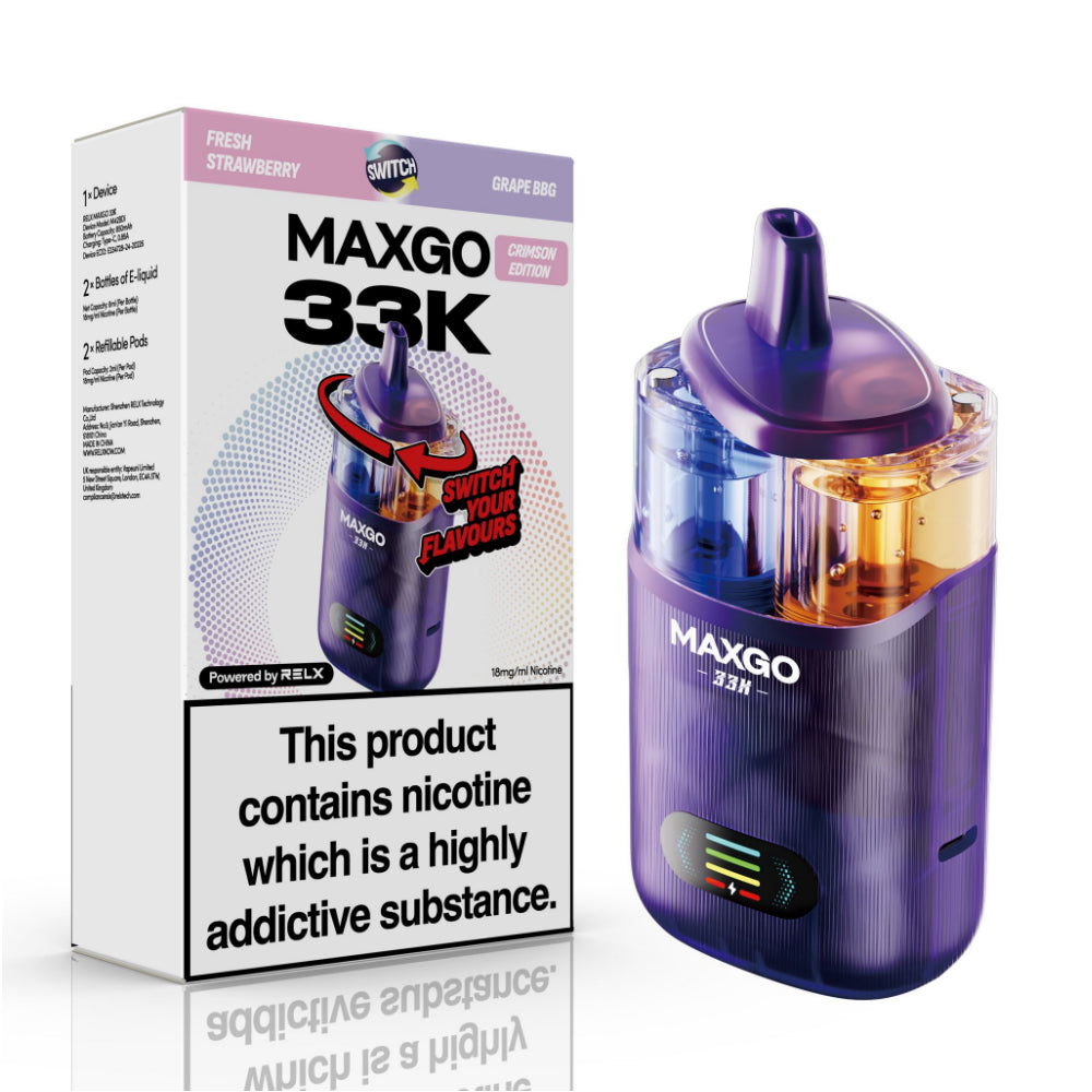 RELX Maxgo Combo 33k Prefilled Dual Flavour Pod Kit