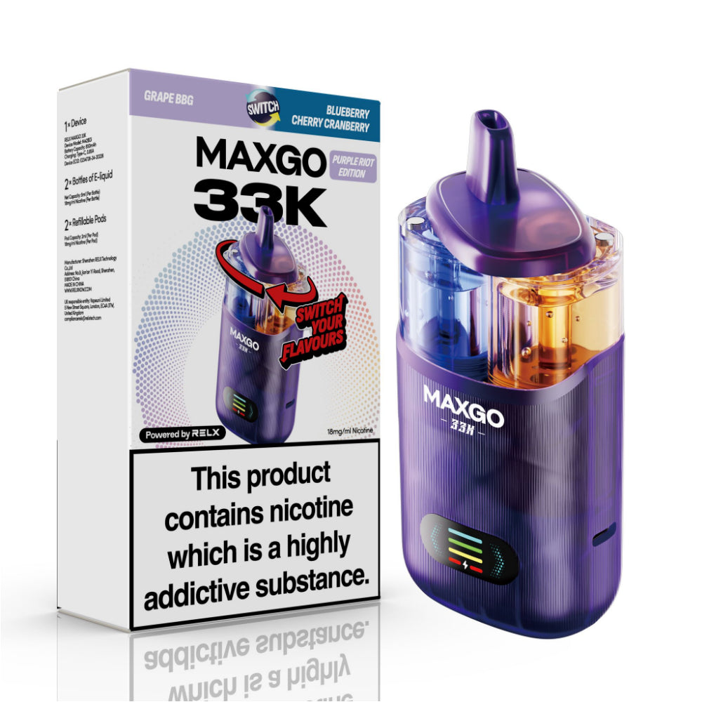 RELX Maxgo Combo 33k Prefilled Dual Flavour Pod Kit