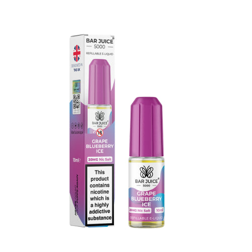 Grape Blueberry Ice - Bar Juice Nic Salts 10ml *New*