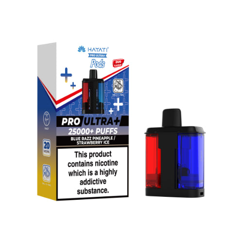 Blue Razz Pineapple / Strawberry Ice - Hayati Pro Ultra 25k Replacement Pods *New*