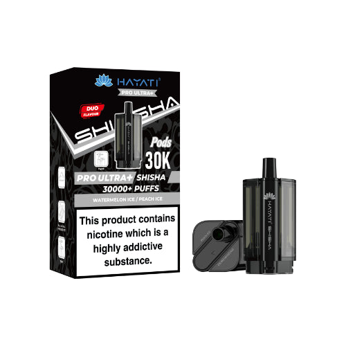 Watermelon Ice / Peach Ice – Hayati Shisha 30K Refill Pods