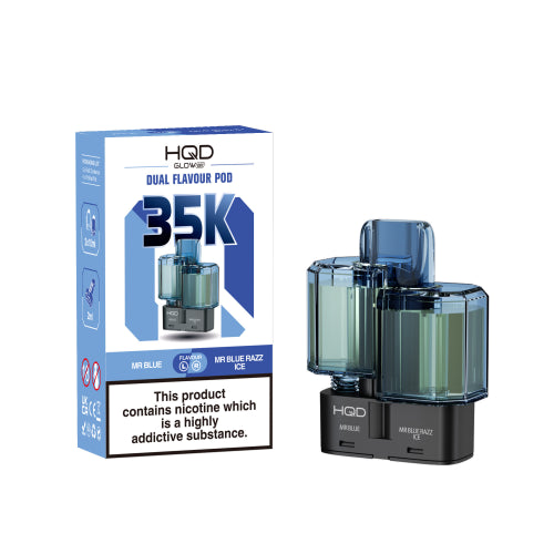 Mr Blue / Mr Blue Razz Ice - HQD Glow Air 35K Refill Pods