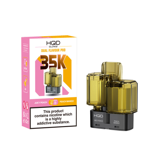 Juicy Peach / Peach Mango - HQD Glow Air 35K Refill Pods
