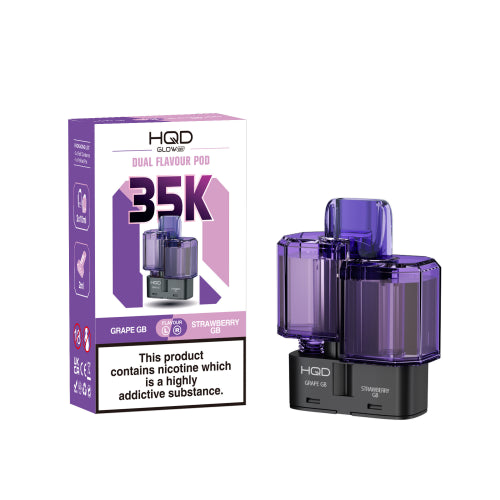 Grape GB / Strawberry GB - HQD Glow Air 35K Refill Pods