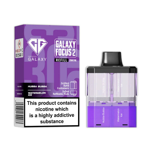 Hubba Bubba / Watermelon Ice Crystal Galaxy Focus 2 30K Refill Pods